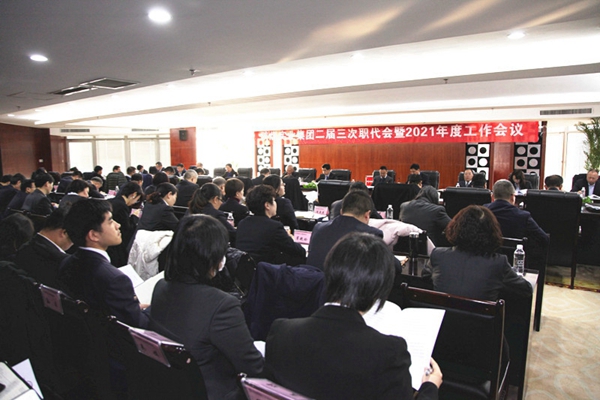 实业集团召开二届三次职代会暨2021年度工作会、安全环保、信访工作会