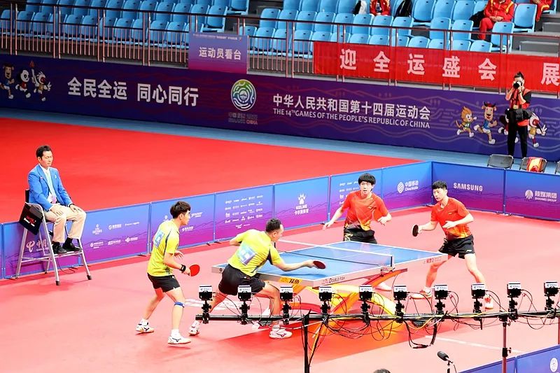 十四运会“陕煤集团杯”乒乓球男子双打、女子单打项目决赛在延安举行